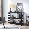 Yaheetech 3-Tier Wooden Console Table X Design Entryway Table - 2 of 4