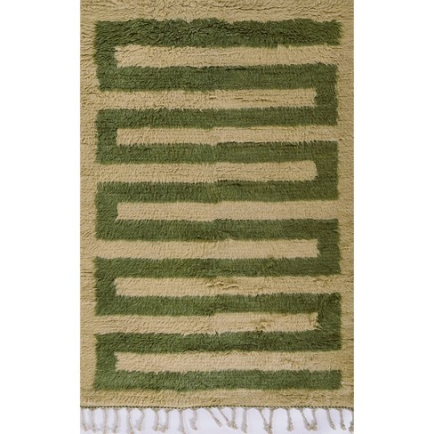 Momeni Neo Greek Key Geometric Handwoven Rug Green - image 1 of 4