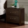 Caribou 2 Drawer Nightstand Walnut - HOMES: Inside + Out: Metal Hardware, Elevated Design, Storage Solution - 2 of 4