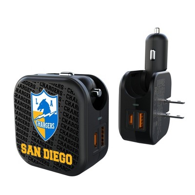 NFL AFC Historic Teams Text Backdrop 18-Watt 2 in 1 USB A/C Charger