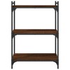 vidaXL Bookcase Storage Bookshelf Display Book Cabinet Engineered Wood - Brown Oak 23.6" 33.9" - 4 of 4