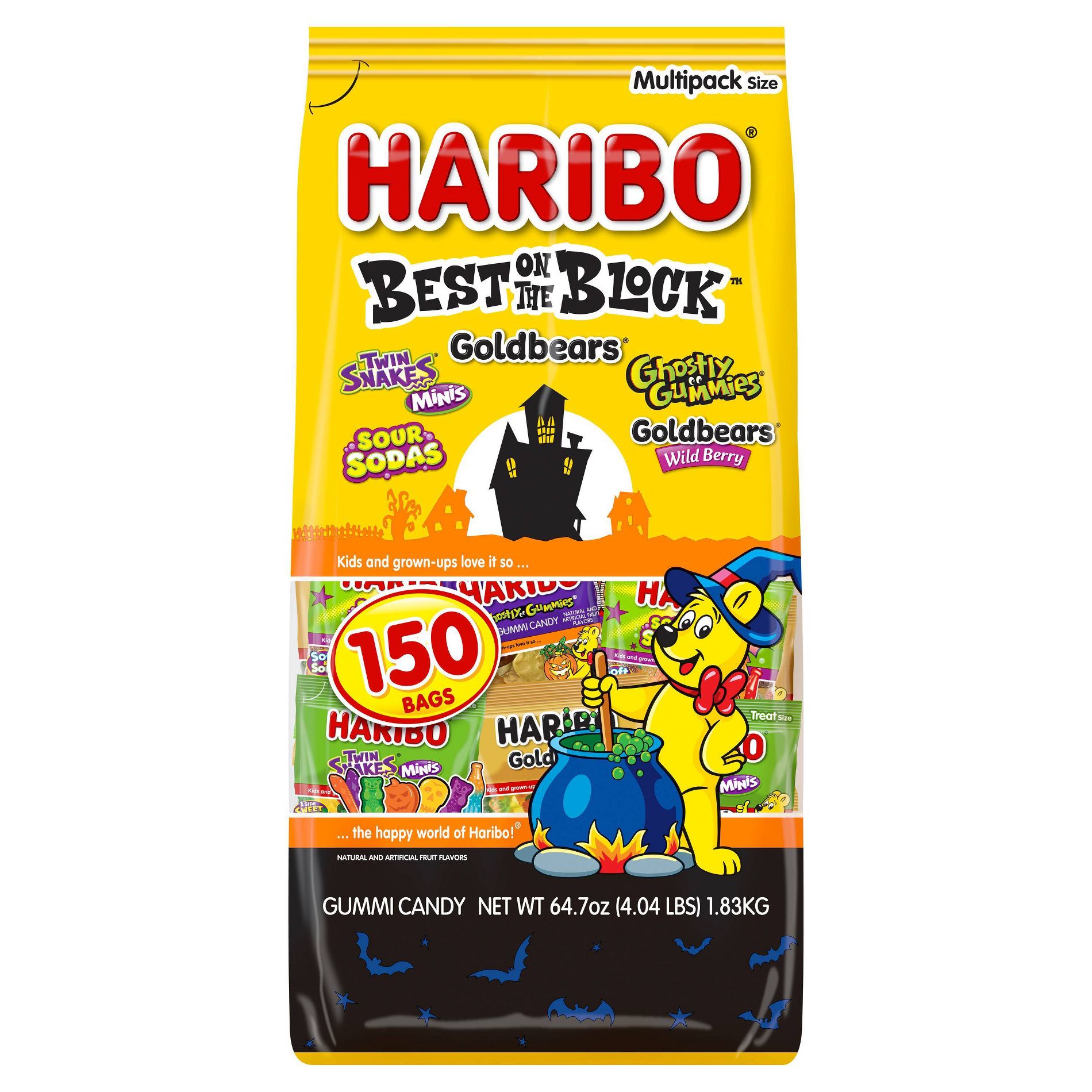 HARIBO Halloween Best on the Block Candy Bag - 150ct/64.7oz