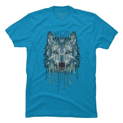Men's Design By Humans Geometric Wolf By Jun087 T-shirt : Target