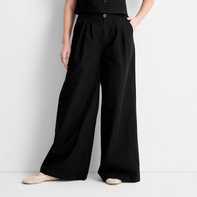 Women's High Rise Wide Leg Pleated Pants - Future Collective