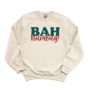 Simply Sage Market Women's Graphic Sweatshirt Bah Humbug Red And Green - 1 of 2