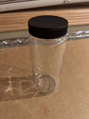 JoyJolt Reusable Glass Juice Bottles with Lids - 16oz - Set of 8 - Black,  16 oz - Kroger