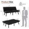 Futon Sofa Sleeper Couch Bed with Adjustable Backrest - 2 of 4