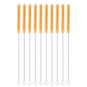 Unique Bargains Long Handle Wire Bristles Bottle Straw Cleaning Brushes 10 Pcs - 1 of 4