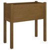 vidaXL Garden Planters 2 pcs Honey Brown 27.6"x12.2"x27.6" Solid Wood Pine - 3 of 4