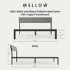 Mellow KERA Metal and Wood Platform Bed Frame with Angled Headboard - 2 of 4