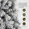 Snow Flocked Artificial Christmas Tree with 300 Multicolor LED Lights - 8 Lighting Modes, Foldable Metal Base, Flame Retardant PVC - 2 of 4