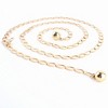 Anna-Kaci Women's Chain Belt with Oval Link Design and Hanging Ball Accents 49x0.4in - 3 of 3