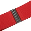 INSPIRE CHIC Women's Metal Interlock Buckle Stretchy Fashion Vintage Elastic Waist Belts 1 Pc - 2 of 4