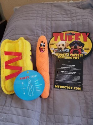 Tuffy Funny Food Hotdog Dog Toy