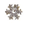 Perfect Holiday 10 LED Battery Operated String Light with Wooden Snowflake - Warm White - 3 of 4