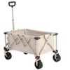 Folding Wagon Cart with All Terrain Wheels,Heavy Duty Garden Carts with Adjustable Handle - 4 of 4