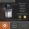 VAXCEL Ridge 6.5-in. W 1 Light Aluminum Black Motion Sensor Dusk to Dawn Outdoor Wall Lantern Clear Glass - 4 of 4
