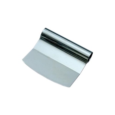 Silicone Dough Scraper with Stainless Steel Sheet, Curved Edge