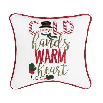 C&F Home Cold Hands Warm Heart Embroidered Throw Pillow