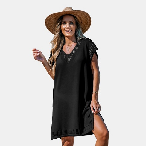 Women's Cut Out Crochet Cover Up Dress - Shade & Shore™ Light