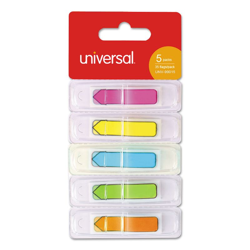 Universal Deluxe Pop-Up Page Flags 1/2" x 1 3/4" Assorted Colors 35/Pack 99015, 1 of 2