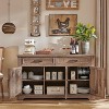 SinCiDo 55" Modern Buffet Cabinet w/3 Doors & 2 Drawers, Storage Sideboard for Dining Room, Coffee Bar, Wine Display - 4 of 4
