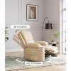 Oversized Leather Power Recliner Chair with Massage, Heat, and 360-Degree Swivel, Featuring USB Ports and Side Pockets, Large 27-Inch Seat Width - 4 of 4