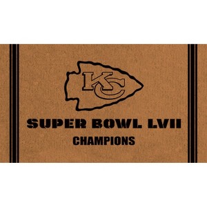Evergreen Kansas City Chiefs, SB 57 Natural Coir 28 x 16 Indoor Outdoor Doormat - 1 of 1