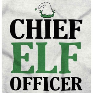 Xmas Chief Elf Officer Santa Helper Graphic T Shirt Men or Women Brisco Brands - 1 of 4