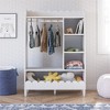 Max & Finn Cloud Kids Dress Up Wardrobe with Toy Storage, White - 4 of 4