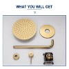 CASAINC 1-Spray Patterns Round 10 Inches Single Function Wall Mount Fixed Shower Head - 4 of 4