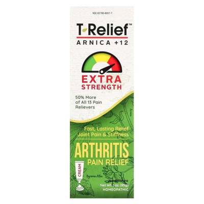 MediNatura T-Relief, Arnica +12, Arthritis Pain Relief Cream, Extra Strength , 3 oz (85 g)