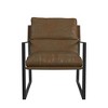 PAGED Accent Chair Vintage Oil Wax Leather Sofa Chair with Removable Armrests, Lounge Chair for Living Room - 2 of 4