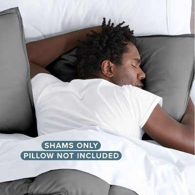 Gray Hypoallergenic Polyester Standard Pillow Sham Set