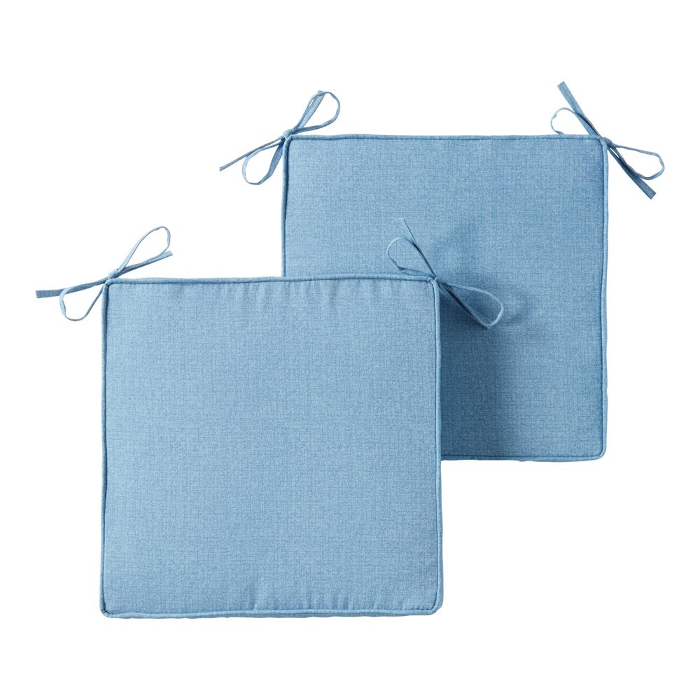 Photos - Pillow Kensington Garden 2pc 18"x18" Outdoor Chair Cushions Denim