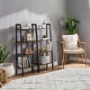 4-Tier Ladder Shelf, Storage Rack Bookcase with Steel Frame - 2 of 3