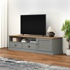 vidaXL VIGO TV Stand Entertainment Center with Storage Drawers Solid Wood Pine - 2 of 4