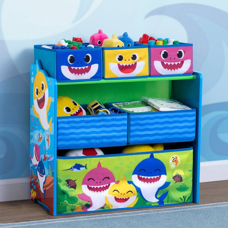 Delta Children Baby Shark 6 Bin Design and Store Toy Organizer - Greenguard Gold Certified, 3 of 9