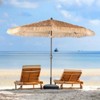 Aoodor Thatch Patio Umbrella, Tiki Style Outdoor Umbrella with Crank Lift for Poolside, Backyard, Beach - Natural Straw Look (No Base) - 2 of 4