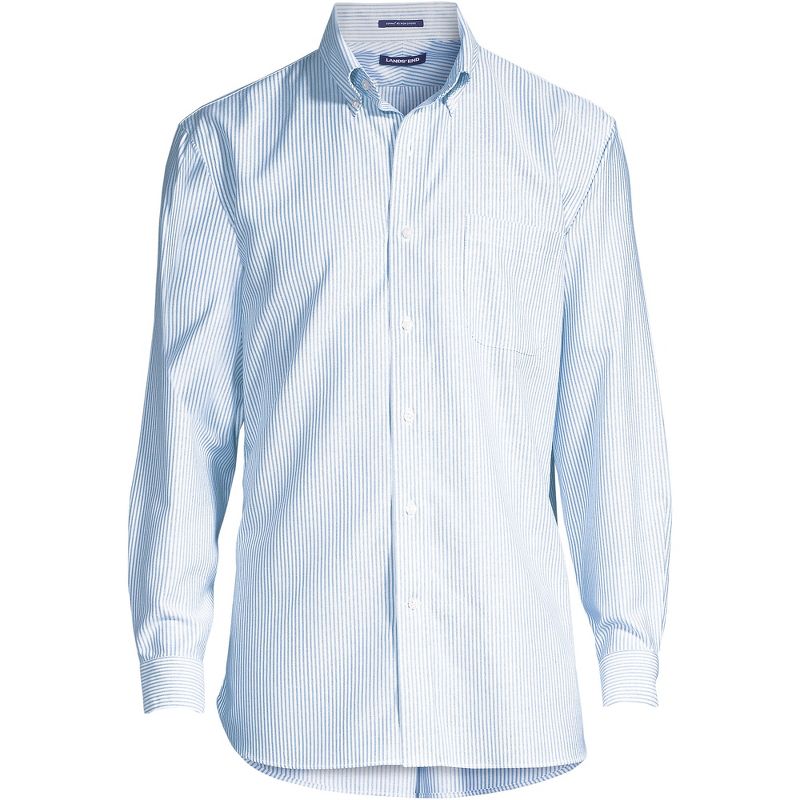 Lands' End Men's Big and Tall Traditional Fit Pattern No Iron Supima Oxford Dress Shirt, 2 of 6