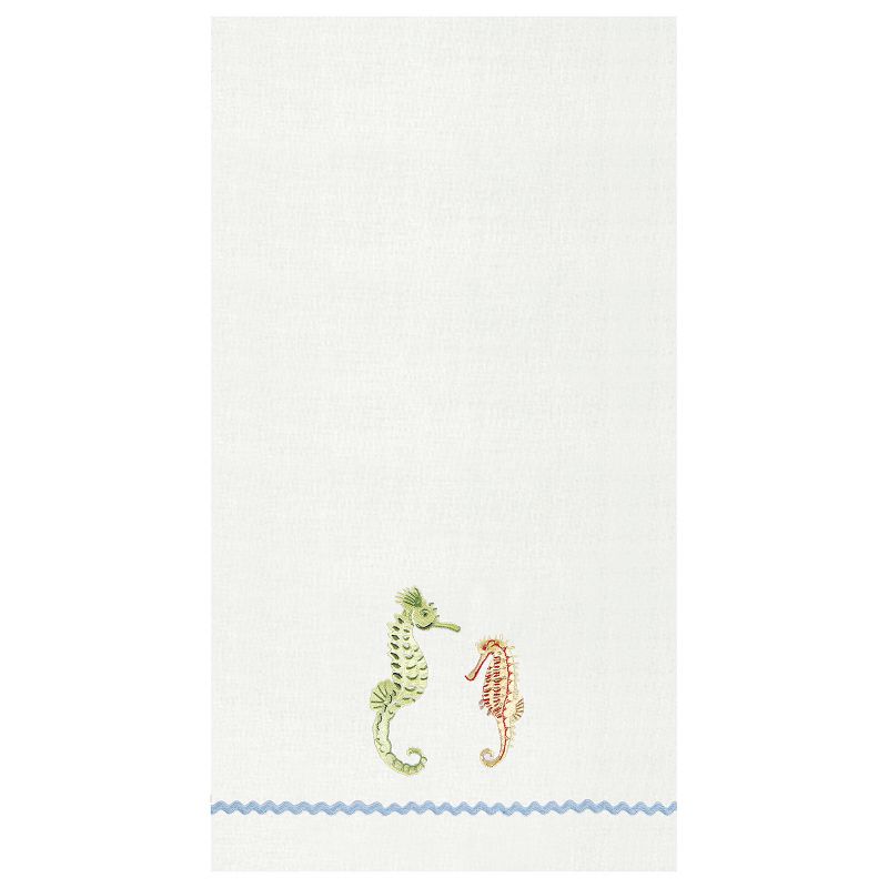 C&F Home Seahorses Hemstitch Decorative Guest Towel, 1 of 3