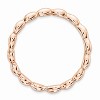 Black Bow Jewelry 1.5mm Stackable 14K Rose Gold Plated Silver Curved Rice Bead Band - image 2 of 4