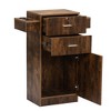 DOMETOUR Locking Beauty Salon Station, Hair Styling Barber Station, with Small Cabinet, Pull-out Drawers, Dryer Holders, Rustic Brown - 4 of 4