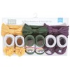 Hudson Baby Infant Girl Headband and Socks Giftset, Purple Green Yellow, One Size - 2 of 4