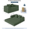 GYIIYUO 70" Convertible Sofa Bed with Pillows, Corduroy Folding Sleeper Sofa, No Assembly Required - 2 of 4