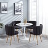 Kumasinova 18.5"H Modern Elegant Dining Chairs with Iron Tube Legs&Curved Back,Set of 2,Dining Room Chairs with Faux Fur Upholstery - 2 of 4