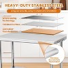 48x24 Stainless Steel Prep Table with Wheels & Side Hooks, Heavy-Duty Work Table with Adjustable Undershelf for Home, Restaurant & Business - 4 of 4