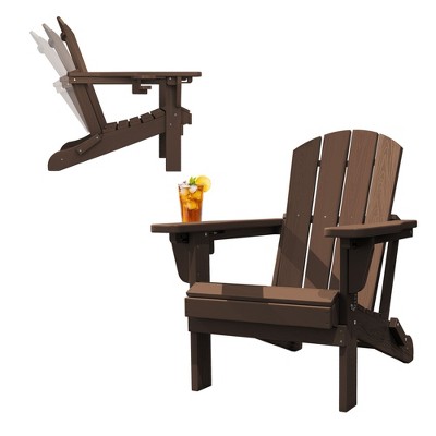 Hyleory Adjustable HDPE Adirondack Chair with Ergonomic Backrest