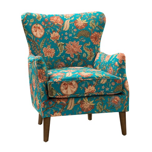 Patterned discount fabric armchair