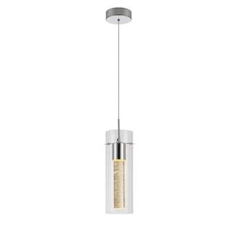 Defong 1-Light Cylinder Pendant Light with Integrated LED and Glass Shade